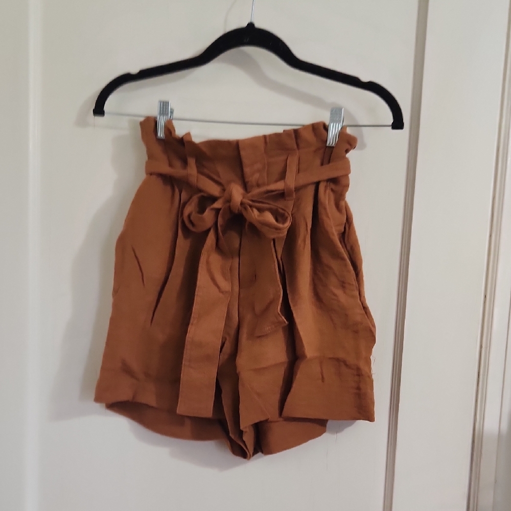 a new day Women's Brown High Waist Shorts